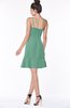 ColsBM Kylee Beryl Green Modern Sleeveless Half Backless Chiffon Knee Length Edging Bridesmaid Dresses