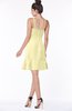 ColsBM Kylee Soft Yellow Modern Sleeveless Half Backless Chiffon Knee Length Edging Bridesmaid Dresses