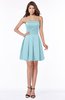 ColsBM Hadlee Aqua Luxury A-line Sleeveless Knee Length Plainness Bridesmaid Dresses