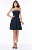 ColsBM Hadlee Navy Blue Luxury A-line Sleeveless Knee Length Plainness Bridesmaid Dresses