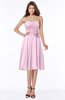 ColsBM Tibby Baby Pink Modest A-line Sleeveless Half Backless Knee Length Flower Bridesmaid Dresses