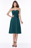 ColsBM Tibby Blue Green Modest A-line Sleeveless Half Backless Knee Length Flower Bridesmaid Dresses