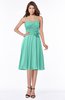 ColsBM Tibby Mint Green Modest A-line Sleeveless Half Backless Knee Length Flower Bridesmaid Dresses
