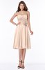 ColsBM Tibby Peach Puree Modest A-line Sleeveless Half Backless Knee Length Flower Bridesmaid Dresses