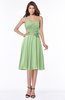ColsBM Tibby Sage Green Modest A-line Sleeveless Half Backless Knee Length Flower Bridesmaid Dresses