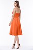 ColsBM Tibby Tangerine Modest A-line Sleeveless Half Backless Knee Length Flower Bridesmaid Dresses