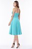 ColsBM Tibby Turquoise Modest A-line Sleeveless Half Backless Knee Length Flower Bridesmaid Dresses