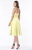 ColsBM Tibby Wax Yellow Modest A-line Sleeveless Half Backless Knee Length Flower Bridesmaid Dresses