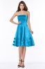 ColsBM Evalyn Cornflower Blue Modern A-line Strapless Zip up Satin Plainness Bridesmaid Dresses