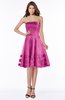 ColsBM Evalyn Hot Pink Modern A-line Strapless Zip up Satin Plainness Bridesmaid Dresses