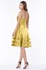 ColsBM Evalyn Misted Yellow Modern A-line Strapless Zip up Satin Plainness Bridesmaid Dresses