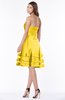 ColsBM Evalyn Yellow Modern A-line Strapless Zip up Satin Plainness Bridesmaid Dresses