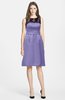 ColsBM Harlee Aster Purple Gorgeous Scoop Zip up Satin Knee Length Lace Bridesmaid Dresses