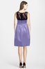 ColsBM Harlee Aster Purple Gorgeous Scoop Zip up Satin Knee Length Lace Bridesmaid Dresses