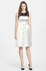 ColsBM Harlee Cloud White Gorgeous Scoop Zip up Satin Knee Length Lace Bridesmaid Dresses