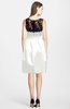 ColsBM Harlee Cloud White Gorgeous Scoop Zip up Satin Knee Length Lace Bridesmaid Dresses