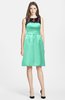 ColsBM Harlee Mint Green Gorgeous Scoop Zip up Satin Knee Length Lace Bridesmaid Dresses