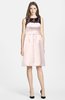 ColsBM Harlee Petal Pink Gorgeous Scoop Zip up Satin Knee Length Lace Bridesmaid Dresses