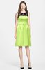 ColsBM Harlee Sharp Green Gorgeous Scoop Zip up Satin Knee Length Lace Bridesmaid Dresses