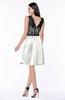 ColsBM Malia Ivory Luxury V-neck Sleeveless Satin Knee Length Bridesmaid Dresses