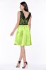 ColsBM Malia Lime Green Luxury V-neck Sleeveless Satin Knee Length Bridesmaid Dresses