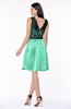 ColsBM Malia Mint Green Luxury V-neck Sleeveless Satin Knee Length Bridesmaid Dresses