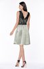 ColsBM Malia Platinum Luxury V-neck Sleeveless Satin Knee Length Bridesmaid Dresses