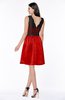 ColsBM Malia Red Luxury V-neck Sleeveless Satin Knee Length Bridesmaid Dresses