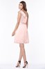 ColsBM Katalina Pastel Pink Mature Zip up Satin Knee Length Flower Bridesmaid Dresses
