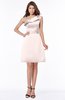 ColsBM Katalina Petal Pink Mature Zip up Satin Knee Length Flower Bridesmaid Dresses