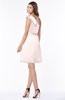 ColsBM Katalina Petal Pink Mature Zip up Satin Knee Length Flower Bridesmaid Dresses