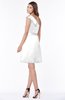 ColsBM Katalina White Mature Zip up Satin Knee Length Flower Bridesmaid Dresses
