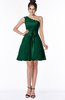 ColsBM Abby Alpine Green Glamorous A-line Sleeveless Zip up Knee Length Lace Bridesmaid Dresses