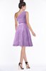 ColsBM Abby Begonia Glamorous A-line Sleeveless Zip up Knee Length Lace Bridesmaid Dresses