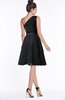 ColsBM Abby Black Glamorous A-line Sleeveless Zip up Knee Length Lace Bridesmaid Dresses