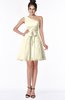 ColsBM Abby Bleached Sand Glamorous A-line Sleeveless Zip up Knee Length Lace Bridesmaid Dresses
