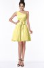 ColsBM Abby Daffodil Glamorous A-line Sleeveless Zip up Knee Length Lace Bridesmaid Dresses