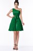 ColsBM Abby Green Glamorous A-line Sleeveless Zip up Knee Length Lace Bridesmaid Dresses