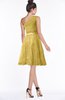 ColsBM Abby Misted Yellow Glamorous A-line Sleeveless Zip up Knee Length Lace Bridesmaid Dresses