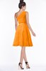 ColsBM Abby Orange Glamorous A-line Sleeveless Zip up Knee Length Lace Bridesmaid Dresses