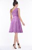 ColsBM Abby Orchid Glamorous A-line Sleeveless Zip up Knee Length Lace Bridesmaid Dresses