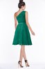 ColsBM Abby Pepper Green Glamorous A-line Sleeveless Zip up Knee Length Lace Bridesmaid Dresses