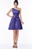 ColsBM Abby Purple Glamorous A-line Sleeveless Zip up Knee Length Lace Bridesmaid Dresses