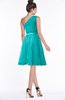 ColsBM Abby Viridian Green Glamorous A-line Sleeveless Zip up Knee Length Lace Bridesmaid Dresses