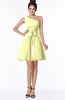 ColsBM Abby Wax Yellow Glamorous A-line Sleeveless Zip up Knee Length Lace Bridesmaid Dresses