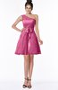 ColsBM Abby Wild Orchid Glamorous A-line Sleeveless Zip up Knee Length Lace Bridesmaid Dresses
