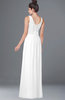 ColsBM Juliet White Elegant A-line Chiffon Floor Length Lace Bridesmaid Dresses