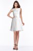 ColsBM Cali White Gorgeous A-line Zip up Knee Length Lace Bridesmaid Dresses