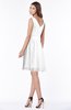 ColsBM Cali White Gorgeous A-line Zip up Knee Length Lace Bridesmaid Dresses