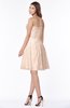 ColsBM Henley Almost Apricot Mature Sweetheart Satin Knee Length Lace Bridesmaid Dresses
